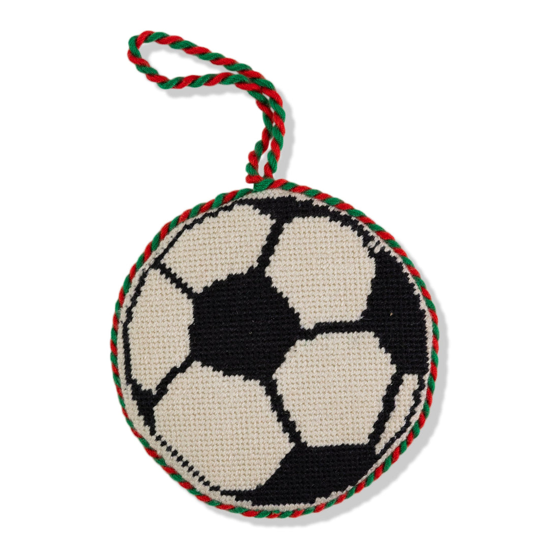 Needlepoint Icon Ornament - Soccer Ball