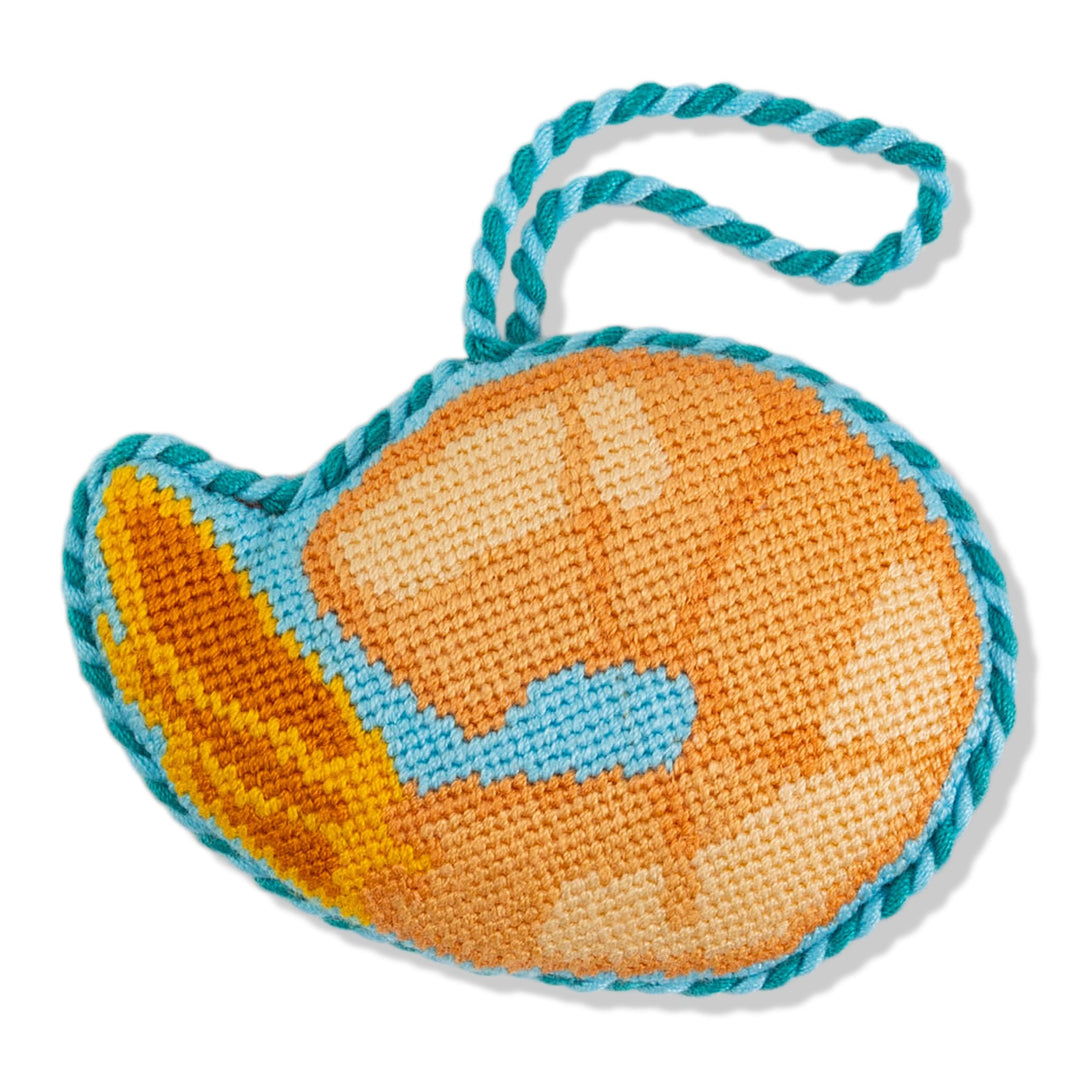 Needlepoint Icon Ornament - Cocktail Shrimp