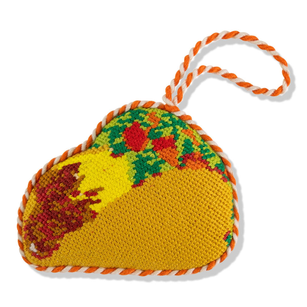 Needlepoint Icon Ornament - Taco