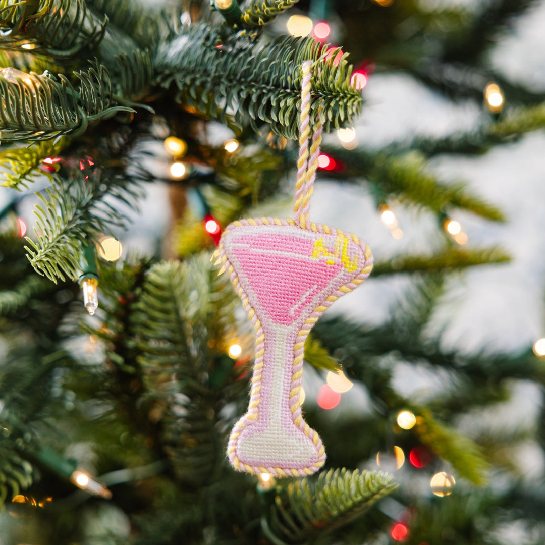 Needlepoint Icon Ornament - Cosmopolitan