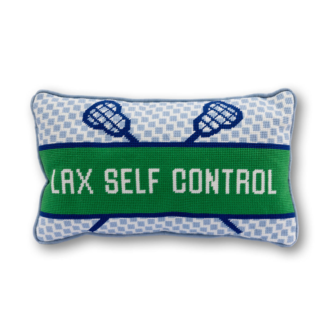 Lax Self Control Needlepoint Pillow