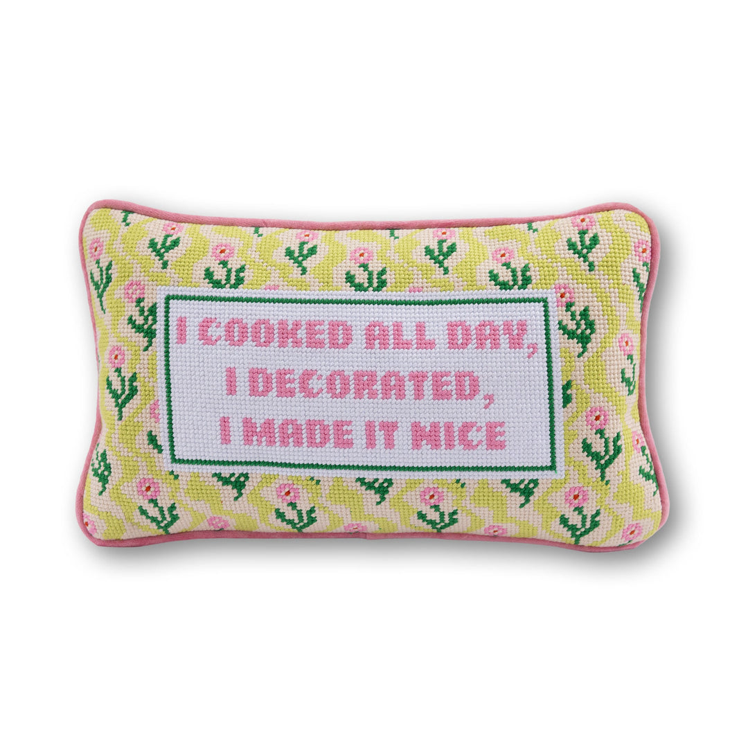 Made it Nice Needlepoint Pillow