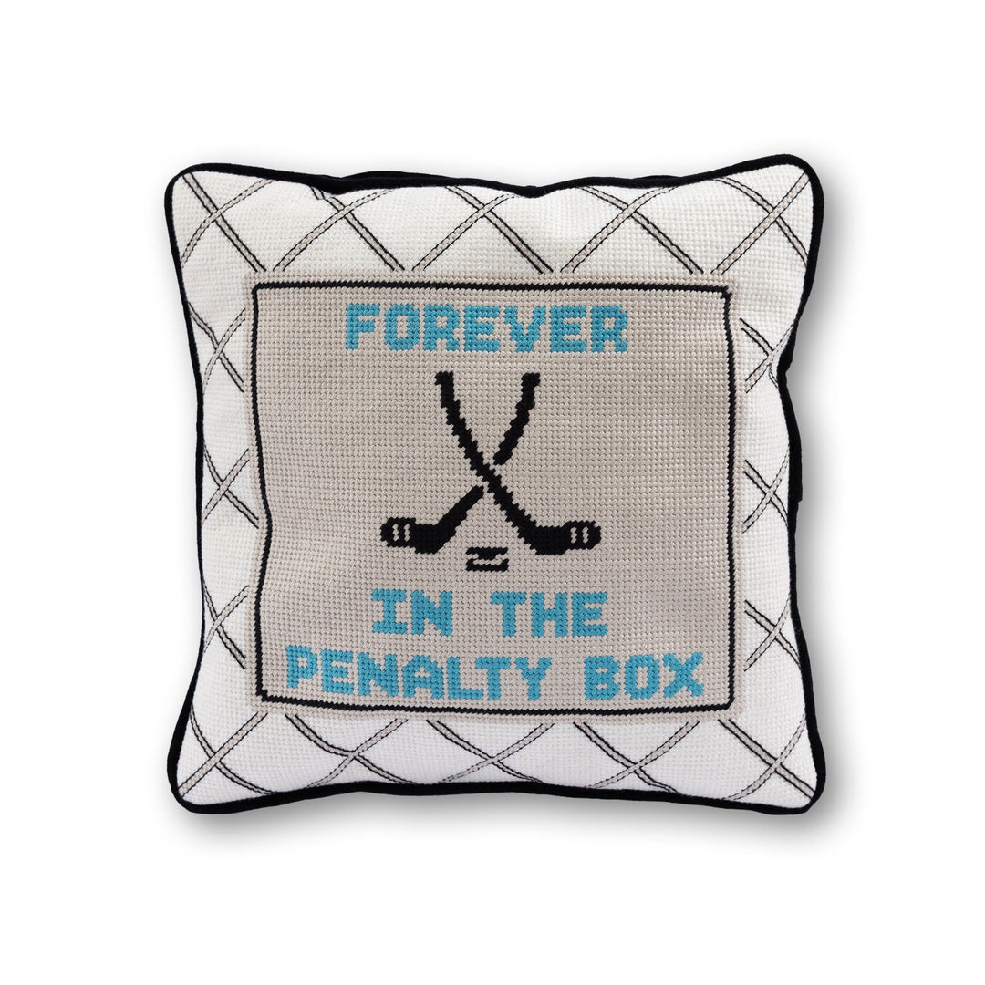 Penalty Box Needlepoint Pillow
