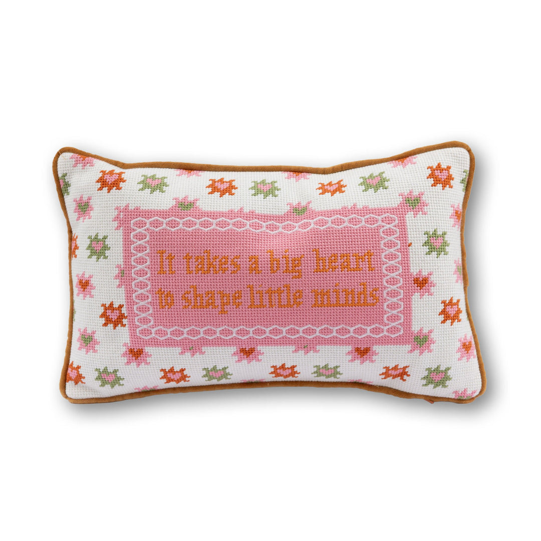 Big Heart Needlepoint Pillow