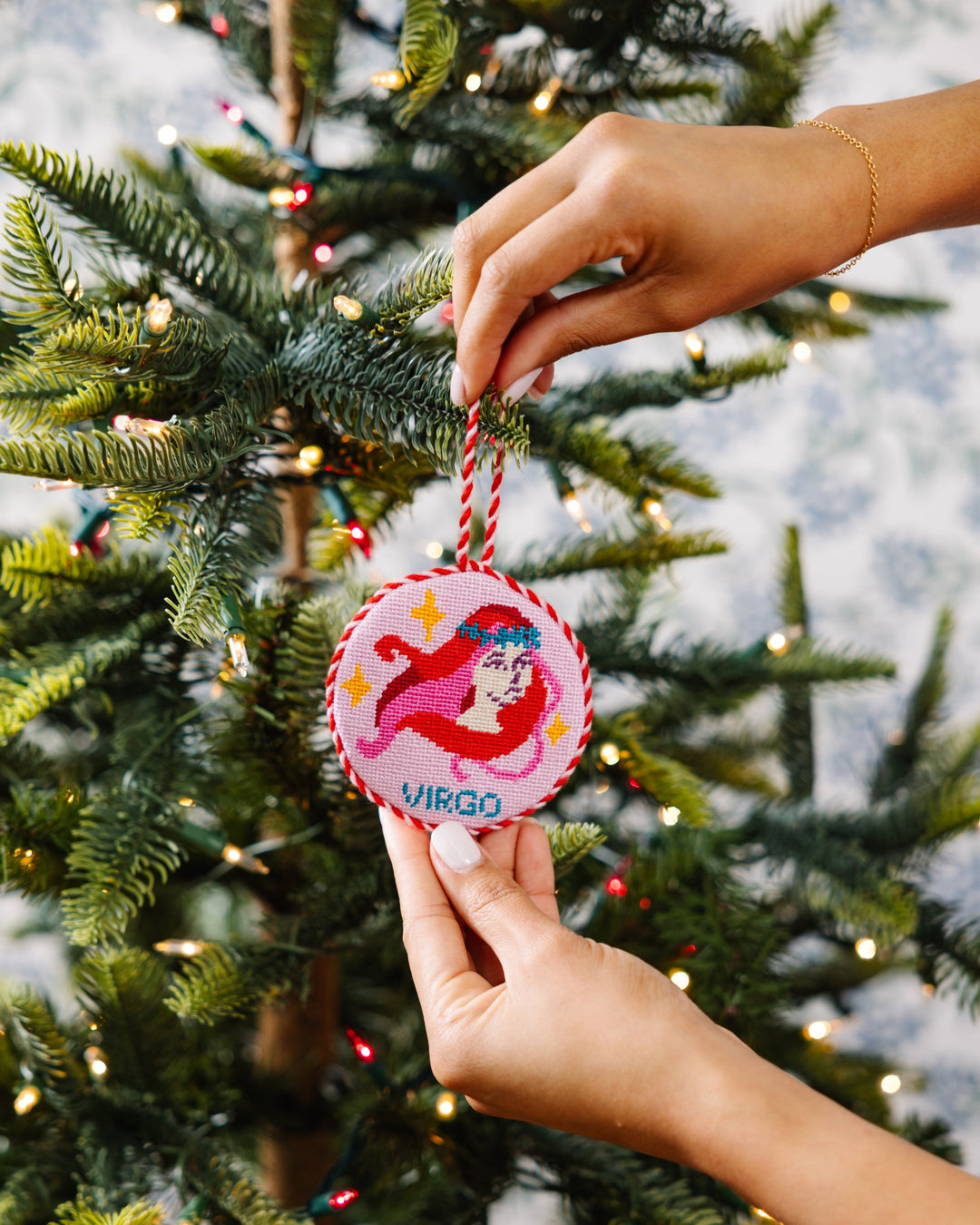 Needlepoint Zodiac Ornament - Virgo