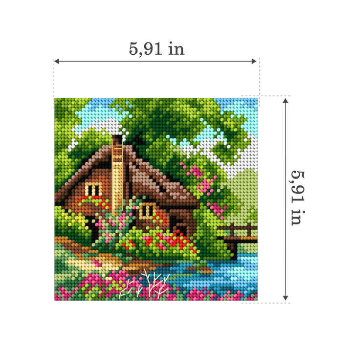 Needlepoint canvas for halfstitch without yarn Spring 2562D - Printed Tapestry Canvas