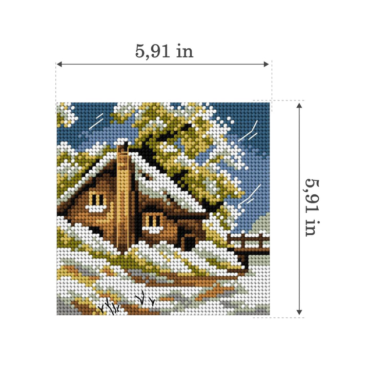 Needlepoint canvas for halfstitch without yarn Winter 2564D - Printed Tapestry Canvas