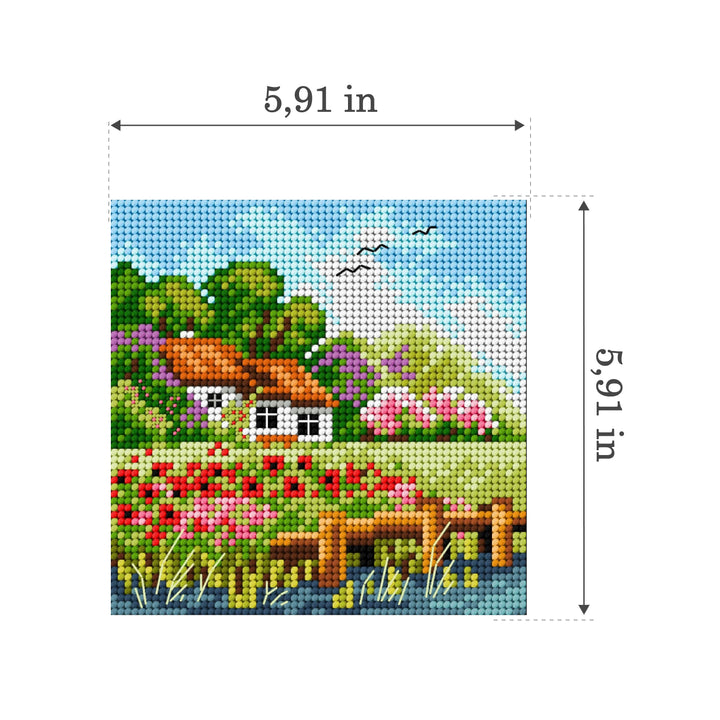 Gobelin canvas for halfstitch without yarn Four Seasons - Summer 2588D