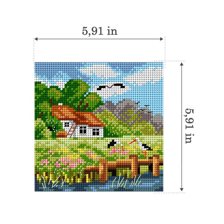 Gobelin canvas for halfstitch without yarn Four Seasons - Spring 2590D