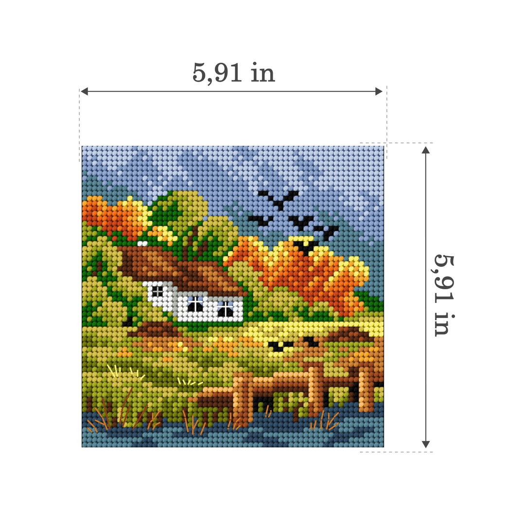 Gobelin canvas for halfstitch without yarn Four Seasons - Autumn 2591D