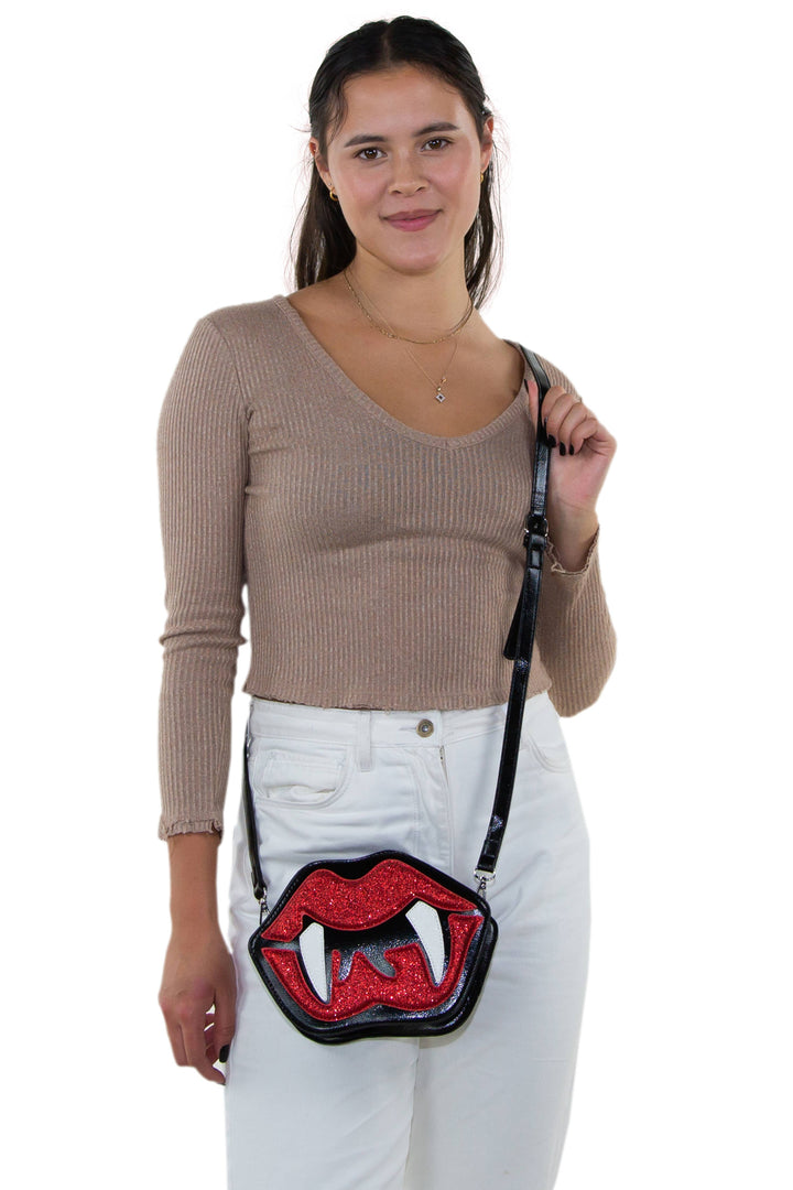 Vampire Mouth Crossbody Bag