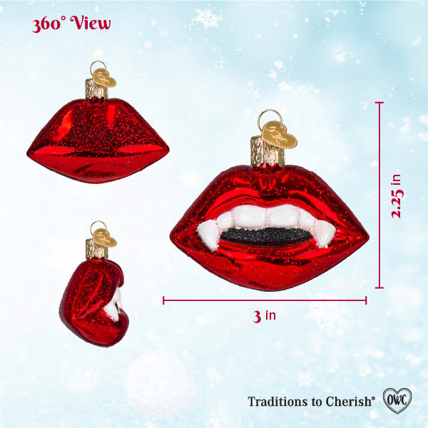 Vampire Lips Ornament