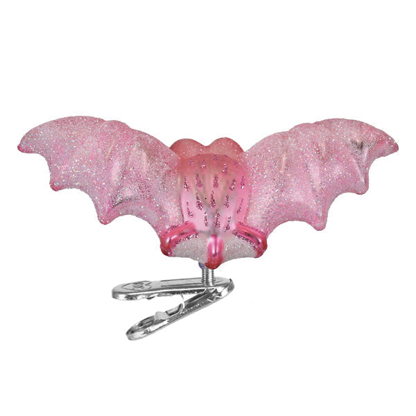 Shimmering Pink Bat Ornament