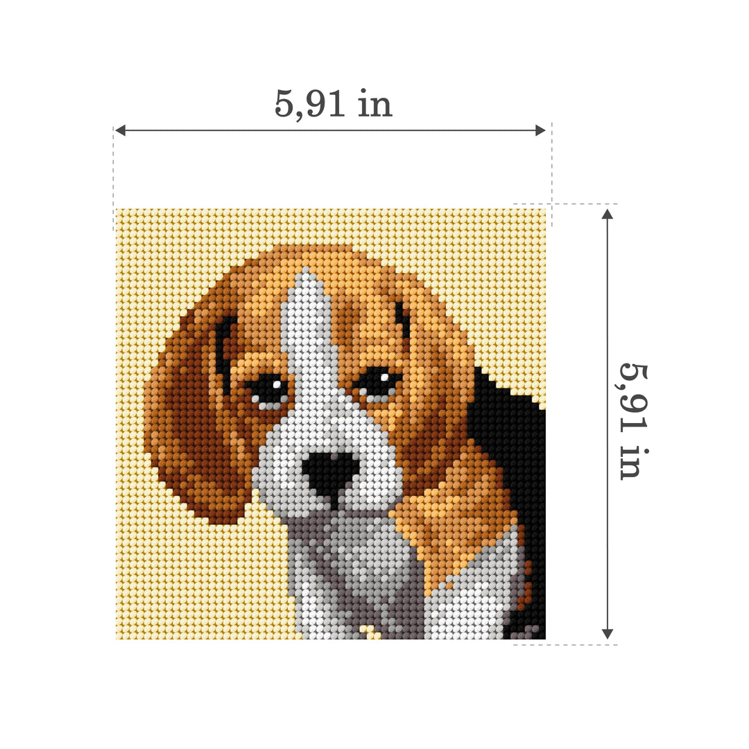 Gobelin canvas for halfstitch without yarn Beagle 2720D