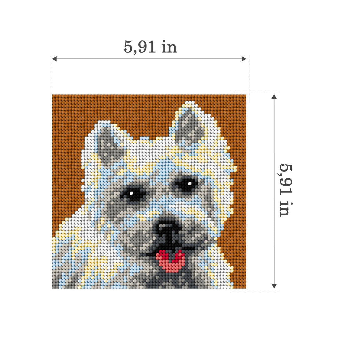Gobelin canvas for halfstitch without yarn West Highland White Terrier 2722D
