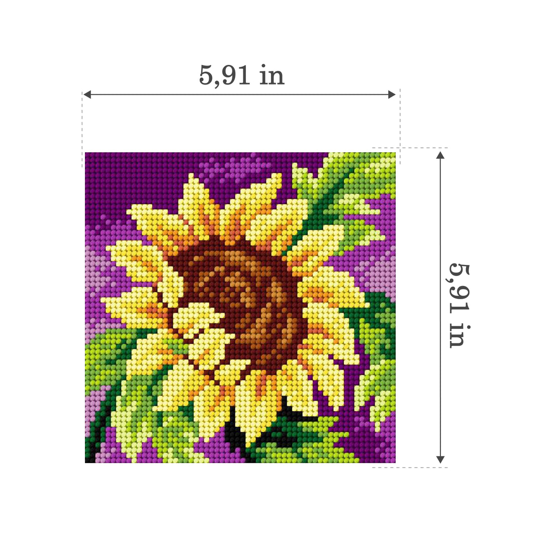 Needlepoint canvas for halfstitch without yarn Sunflower 2758D - Printed Tapestry Canvas
