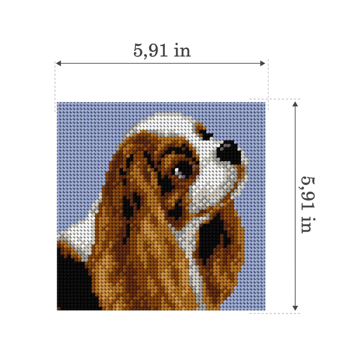 Needlepoint canvas for halfstitch without yarn Cavalier 2780D - Printed Tapestry Canvas