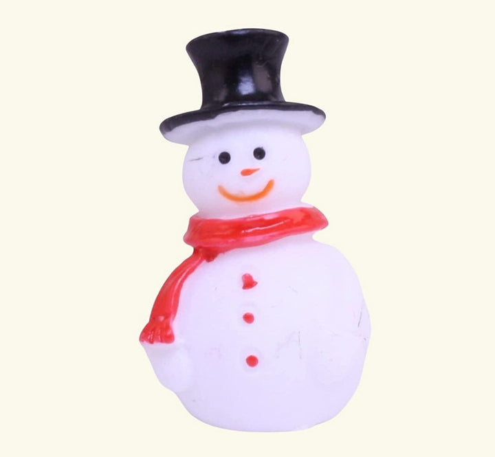 Retro Plastic Mini Snowman 1.25" - Set of 3