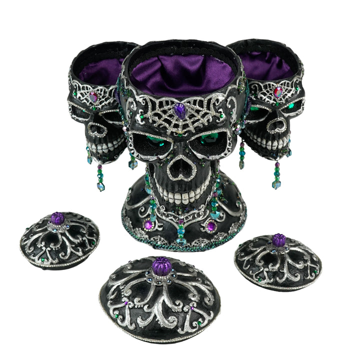 Tri-Skull Candy Bowls | Halloween Decor | Katherine's Collection