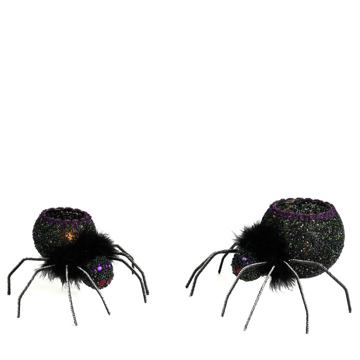 Spider Tea Lights Set of 2 | Halloween Decor | Katherine's Collection