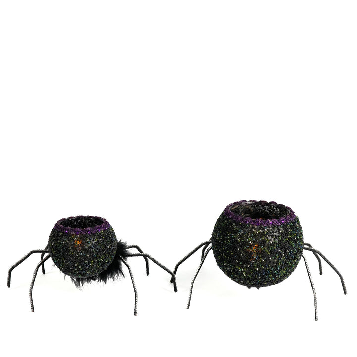 Spider Tea Lights Set of 2 | Halloween Decor | Katherine's Collection