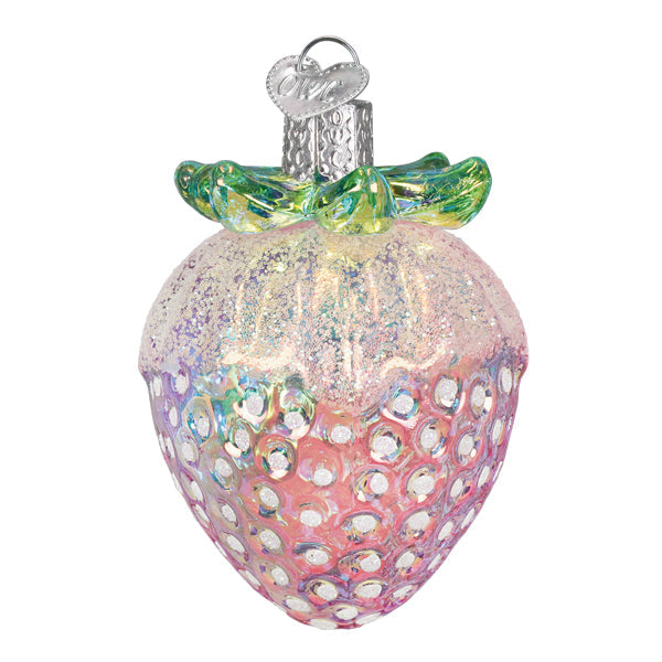 Shimmering  Strawberry Ornament