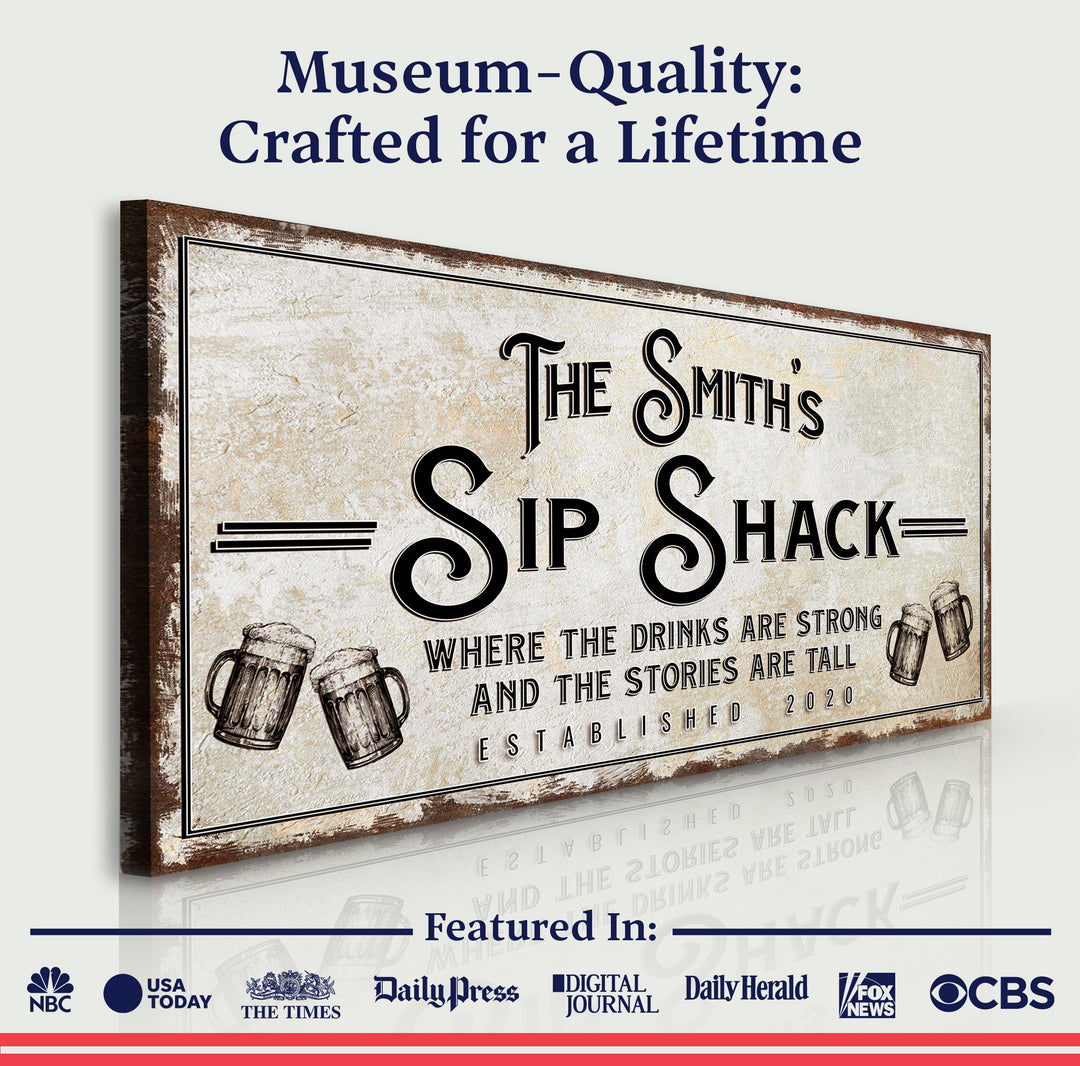 Family Sip Shack Bar Sign