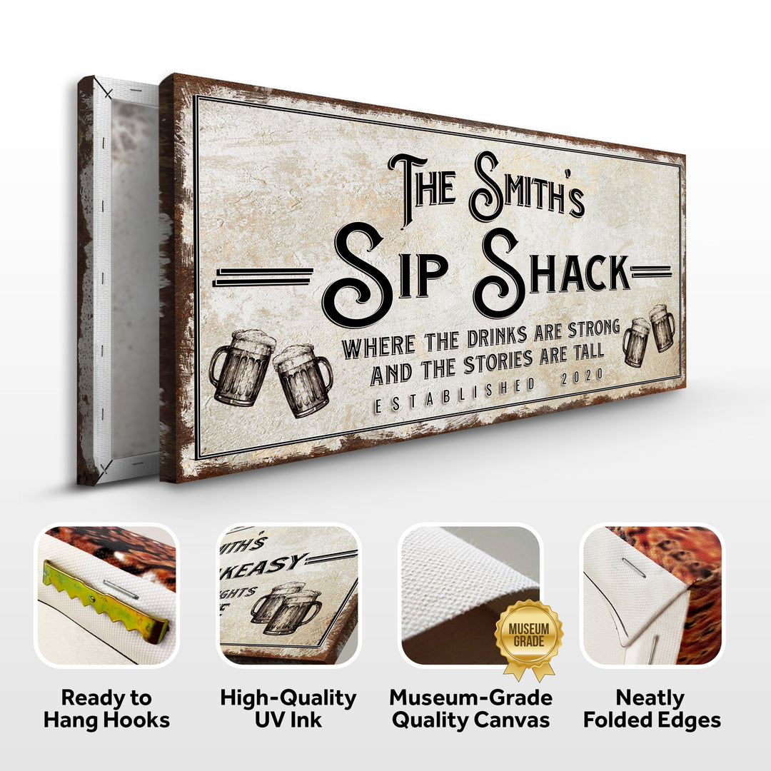 Family Sip Shack Bar Sign