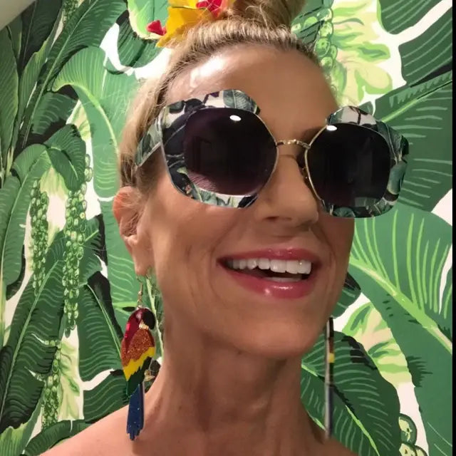 Tropical Parrot Acrylic Statement Earrings