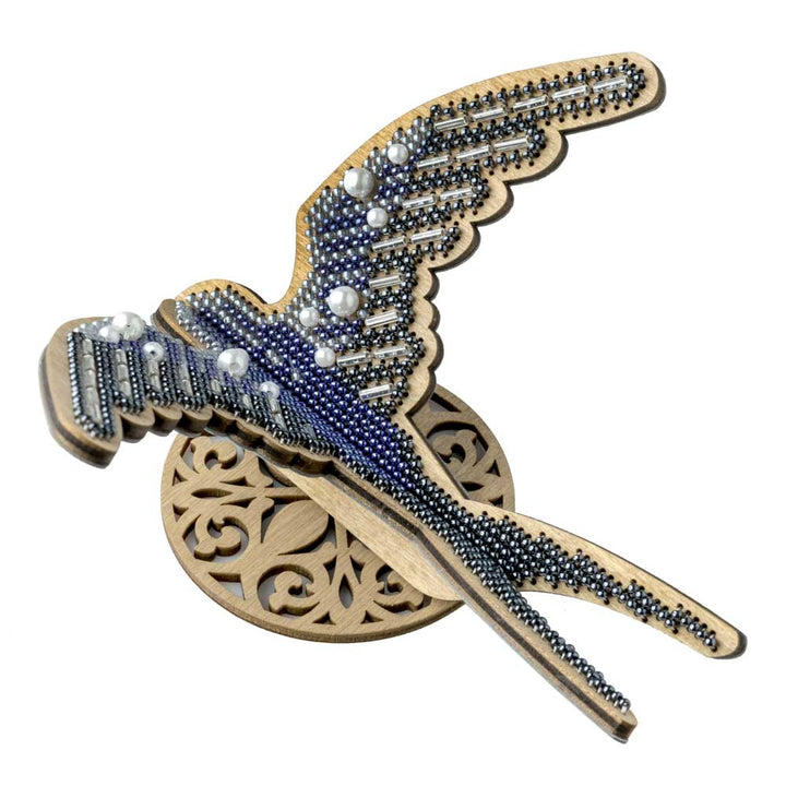 Wooden Bead Embroidery Kit ‚Äì ‚ÄúSwallow‚Äù FLK-583