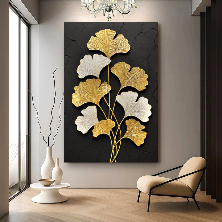 Golden Ginkgo Wall Art
