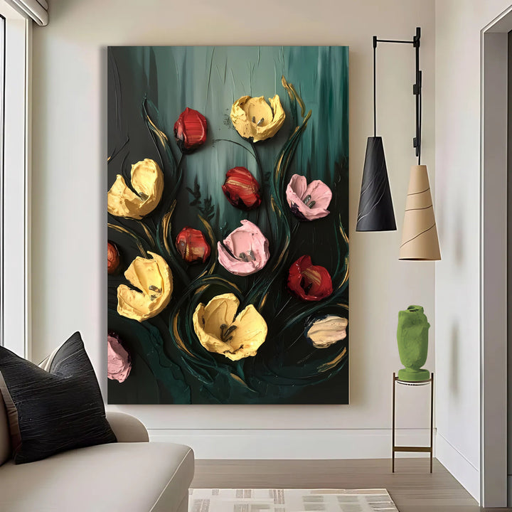 Meadow's Embrace Impasto Wall Art