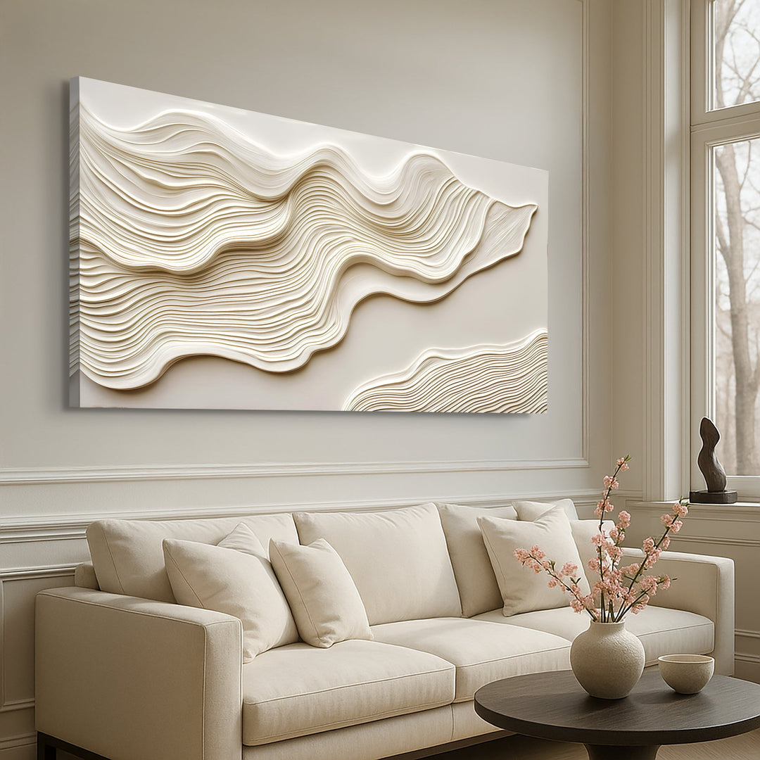 Ivory Impasto Abstract Wall Art