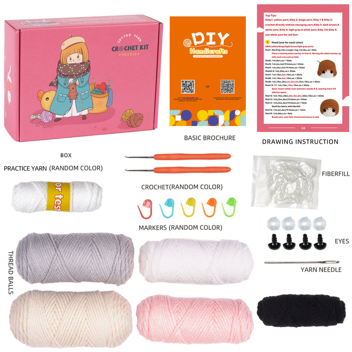 Cats Amigurumi DIY Crochet Kit Wizardi F07N8-M123