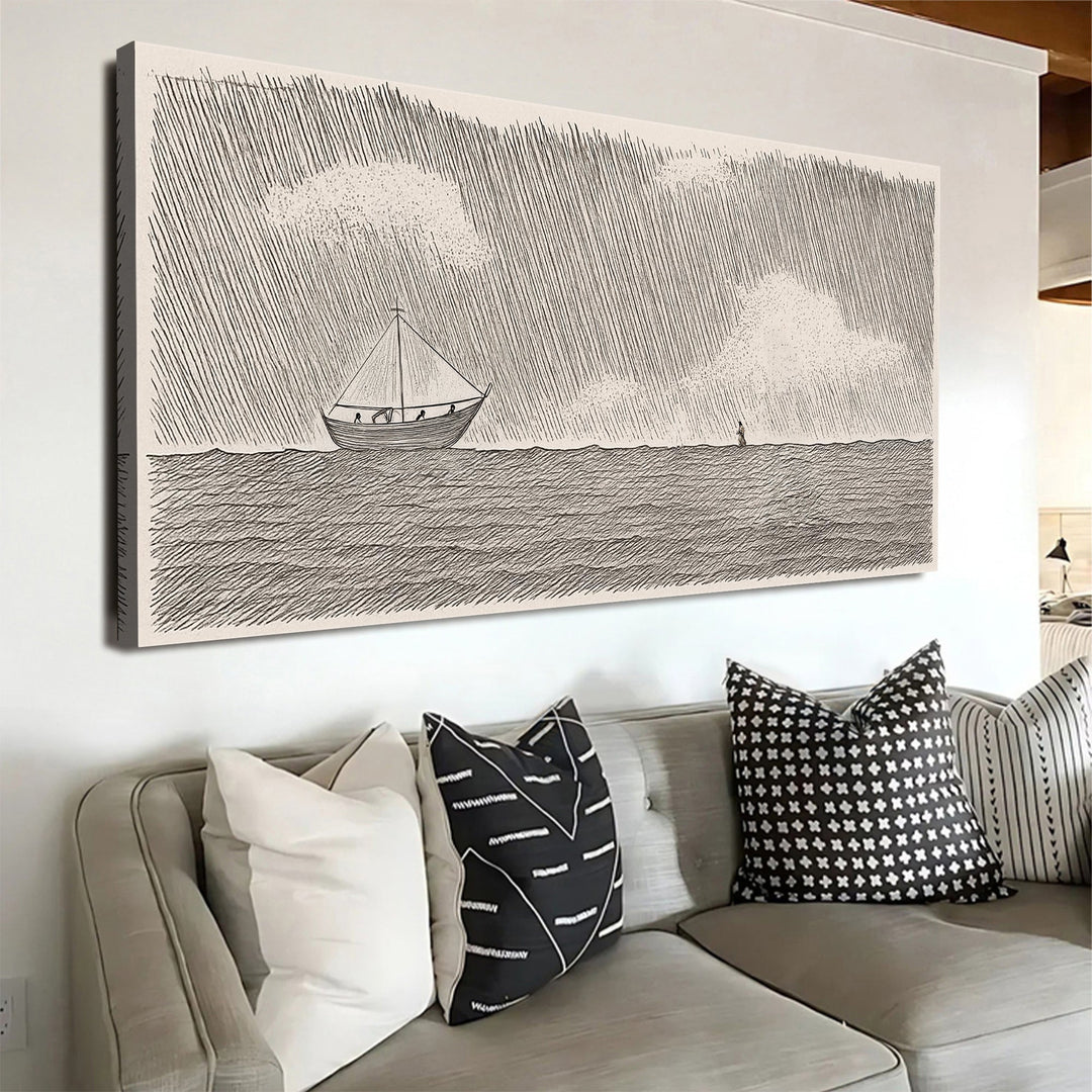 Jesus Walking On Water Faith Wall Art II