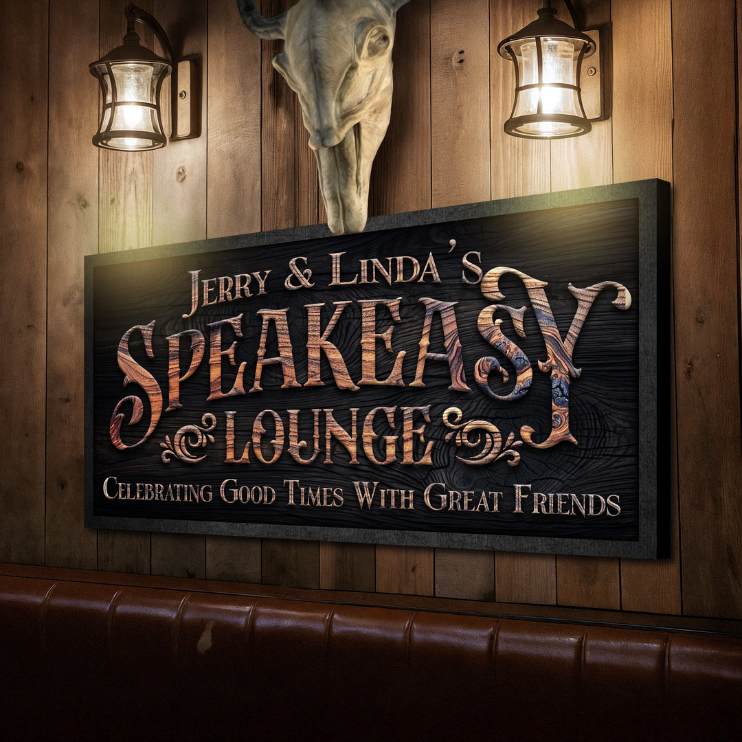Speakeasy Lounge Wall Sign