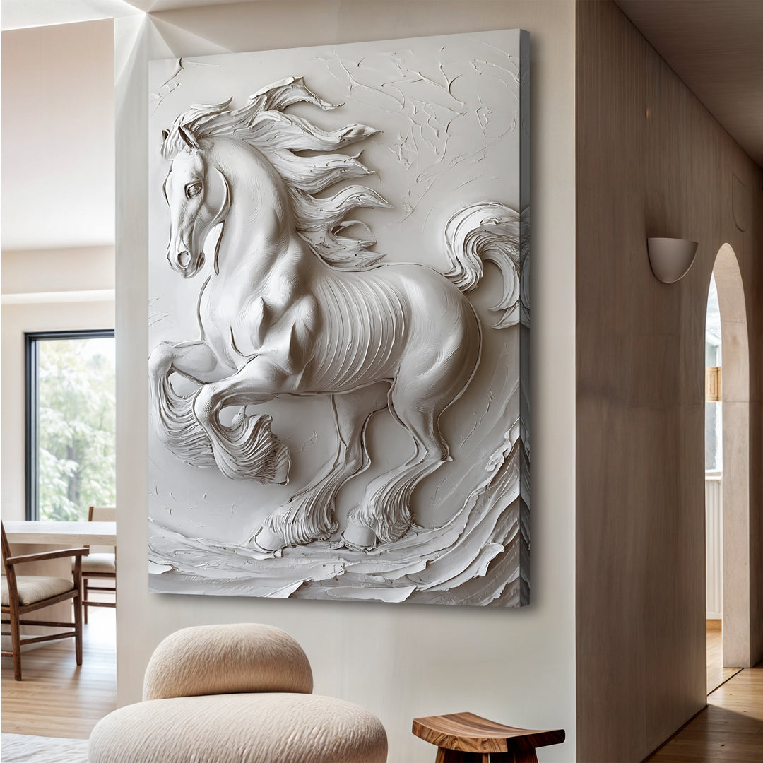3D Minimalist Horse Wall Art