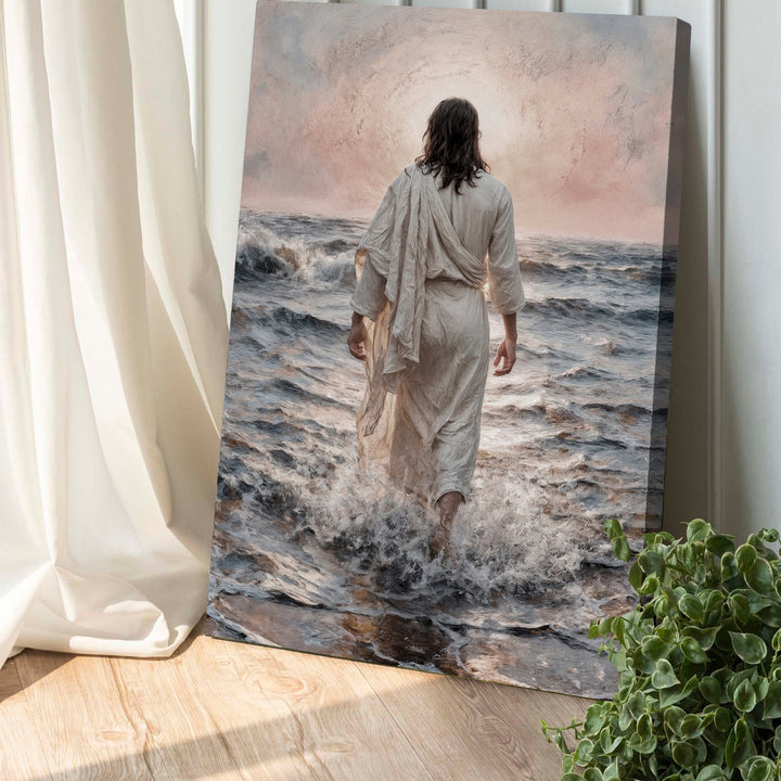 Jesus Christ Walking On Water Faith Wall Art VII