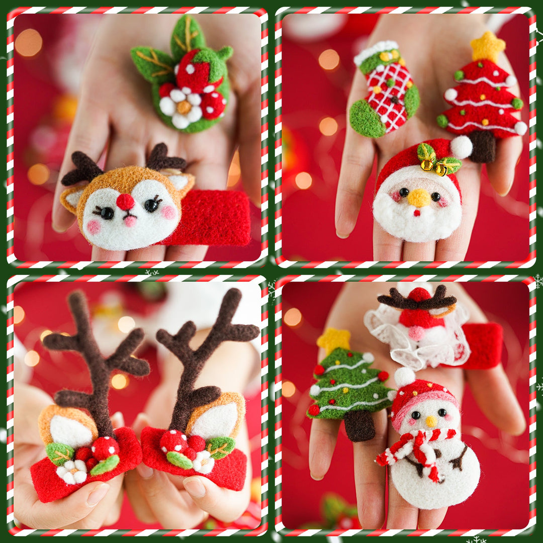 Christmas Needle Felting Kit. Wizardi DIY Wool Craft Kit F07N8-Z-13