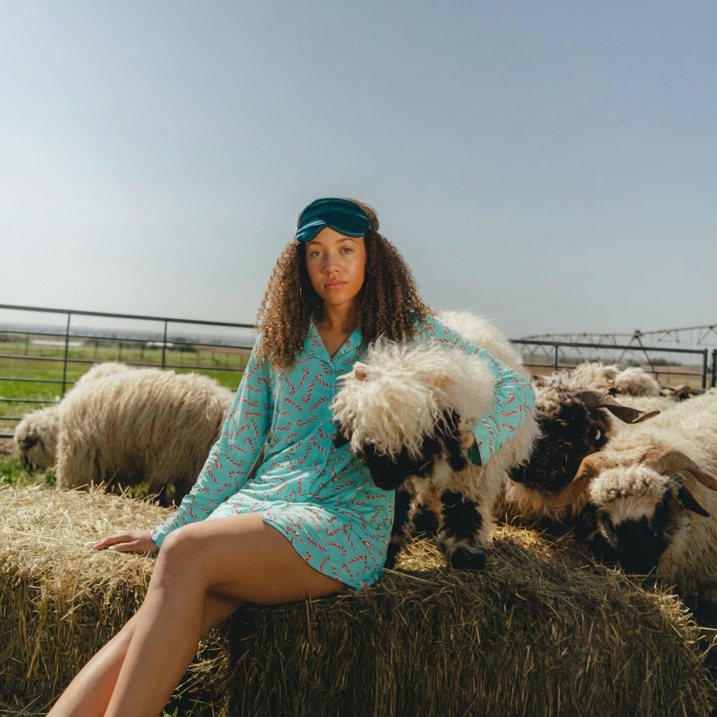 The Peppermint Pimp Canes | Candy Cane SleepDeep™ Long Sleeve Pajama Dress