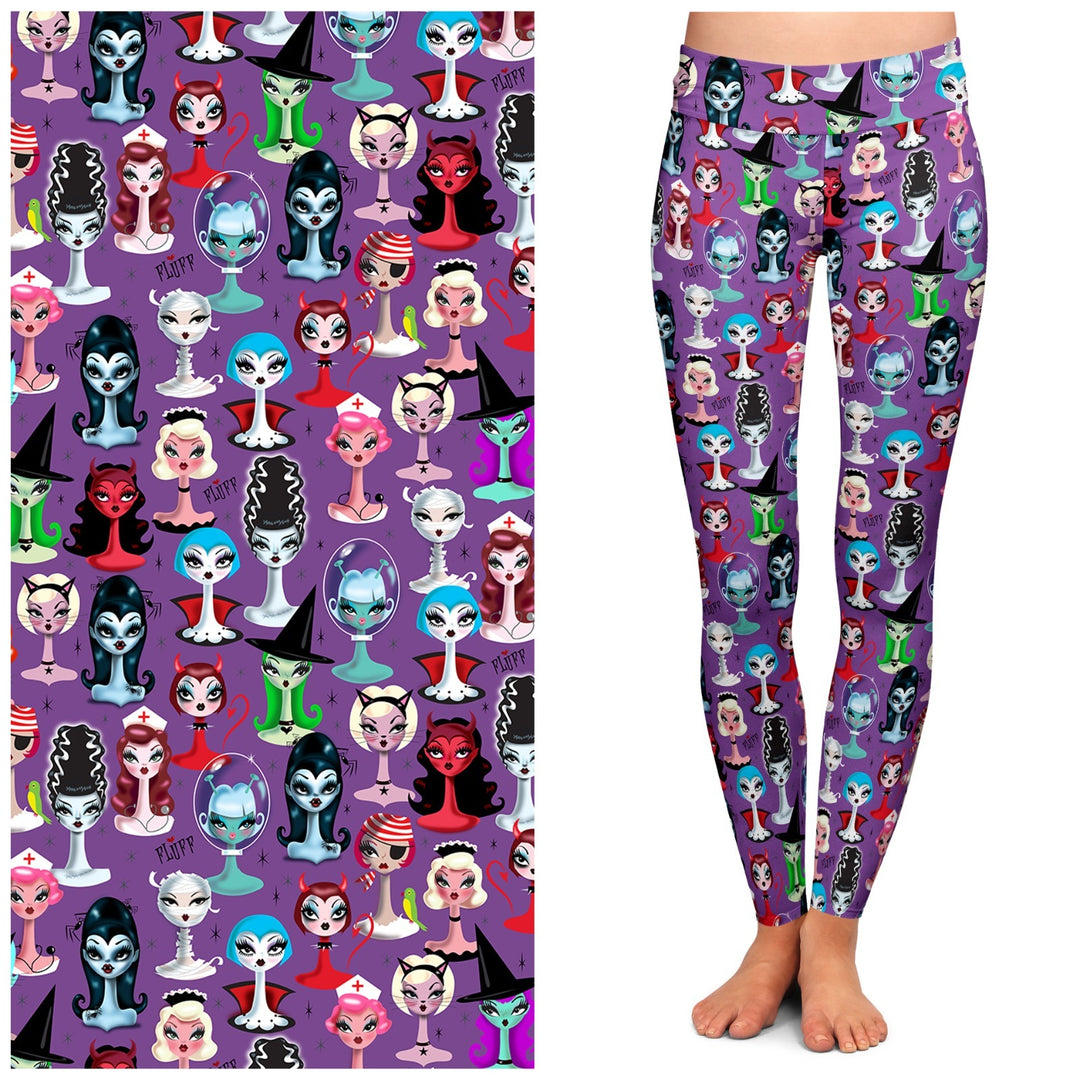 "Spooky Dolls" Leggings by Miss Fluff x Lipstick & Chrome