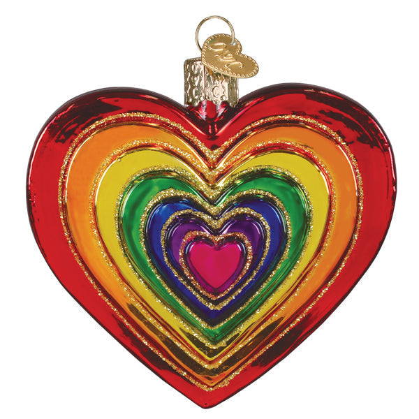 Rainbow Heart Ornament
