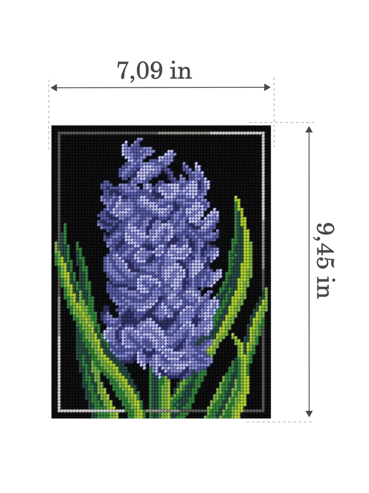 Needlepoint canvas for halfstitch without yarn Hyacinth 3052F - Printed Tapestry Canvas
