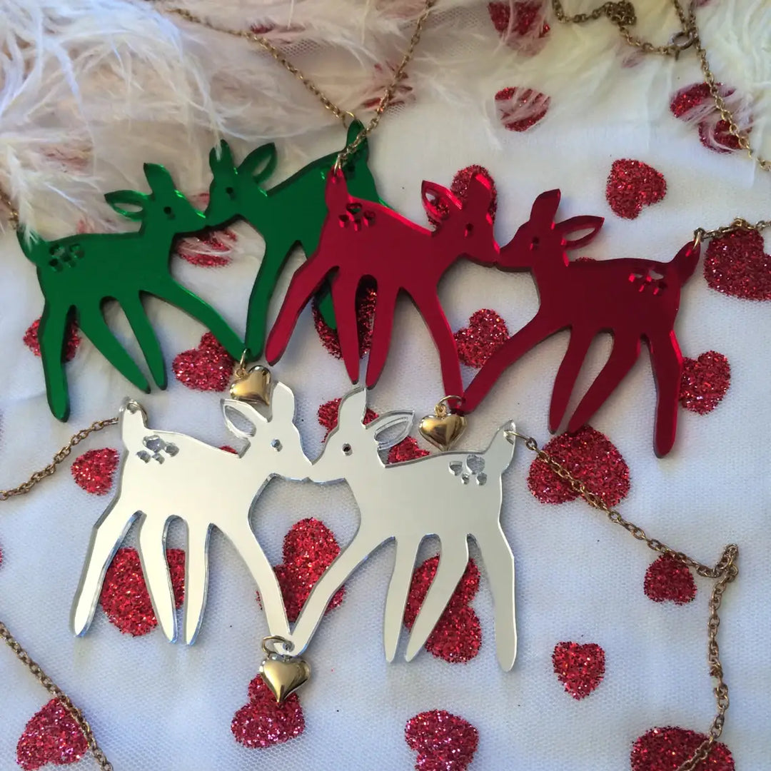 Christmas Fawns Statement Necklace