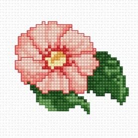 Pink Flower B013L Counted Cross-Stitch Kit
