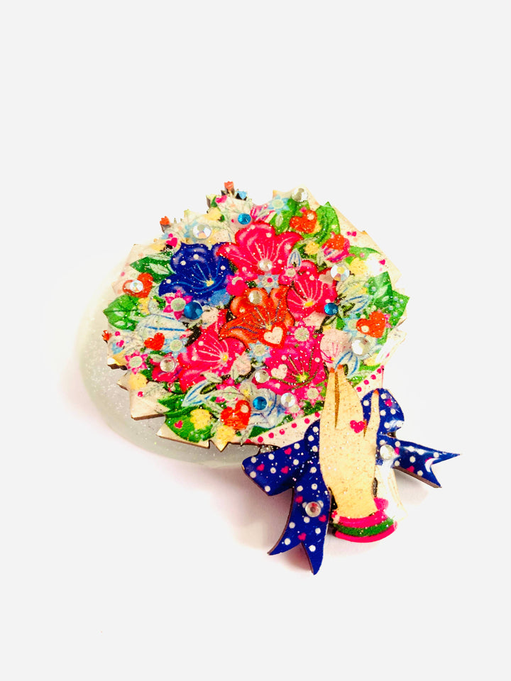 Bouquet of Flowers Brooch by Rosie Rose Parker