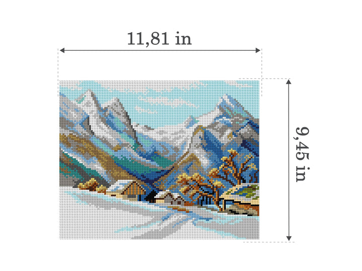 Gobelin canvas for halfstitch without yarn after Edward Theodore Compton - Winter Landscape 3241H