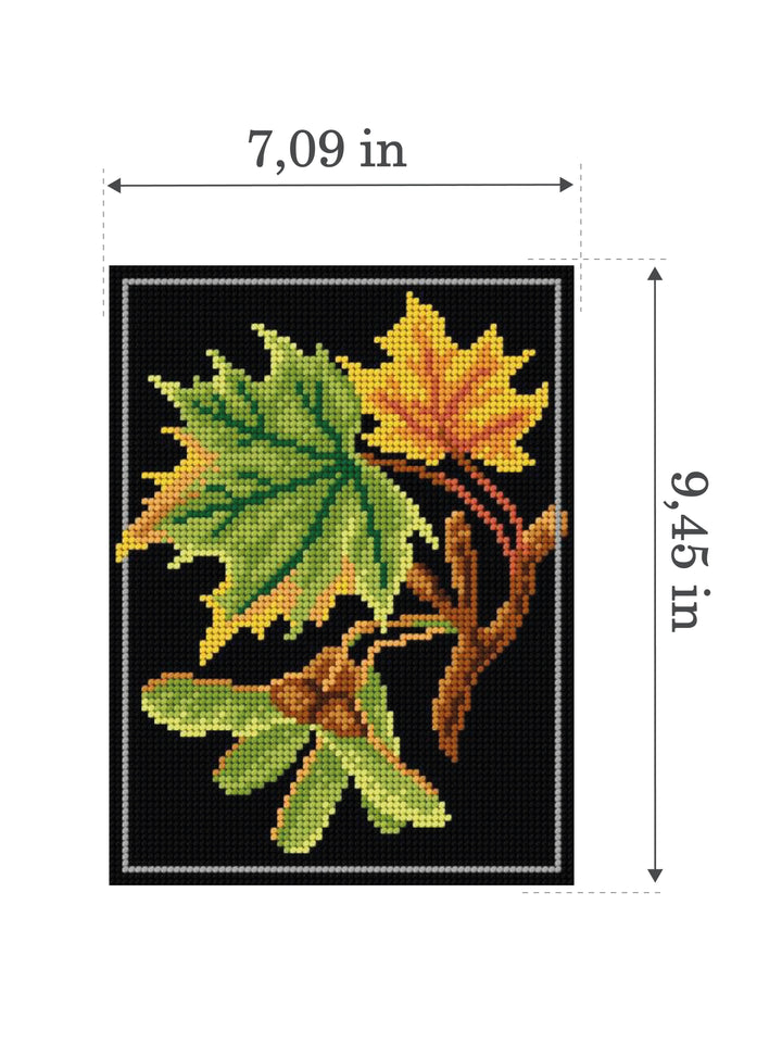 Needlepoint canvas for halfstitch without yarn Maple 3246F - Printed Tapestry Canvas
