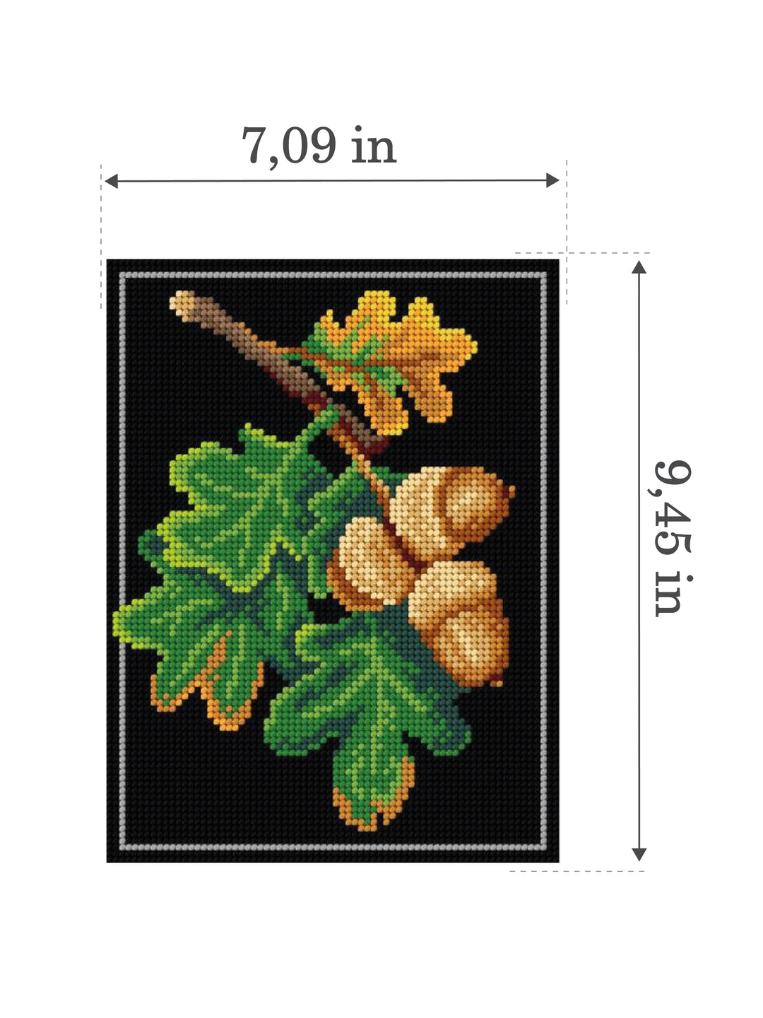 Gobelin canvas for halfstitch without yarn  Oak 3247F - Printed Tapestry Canvas