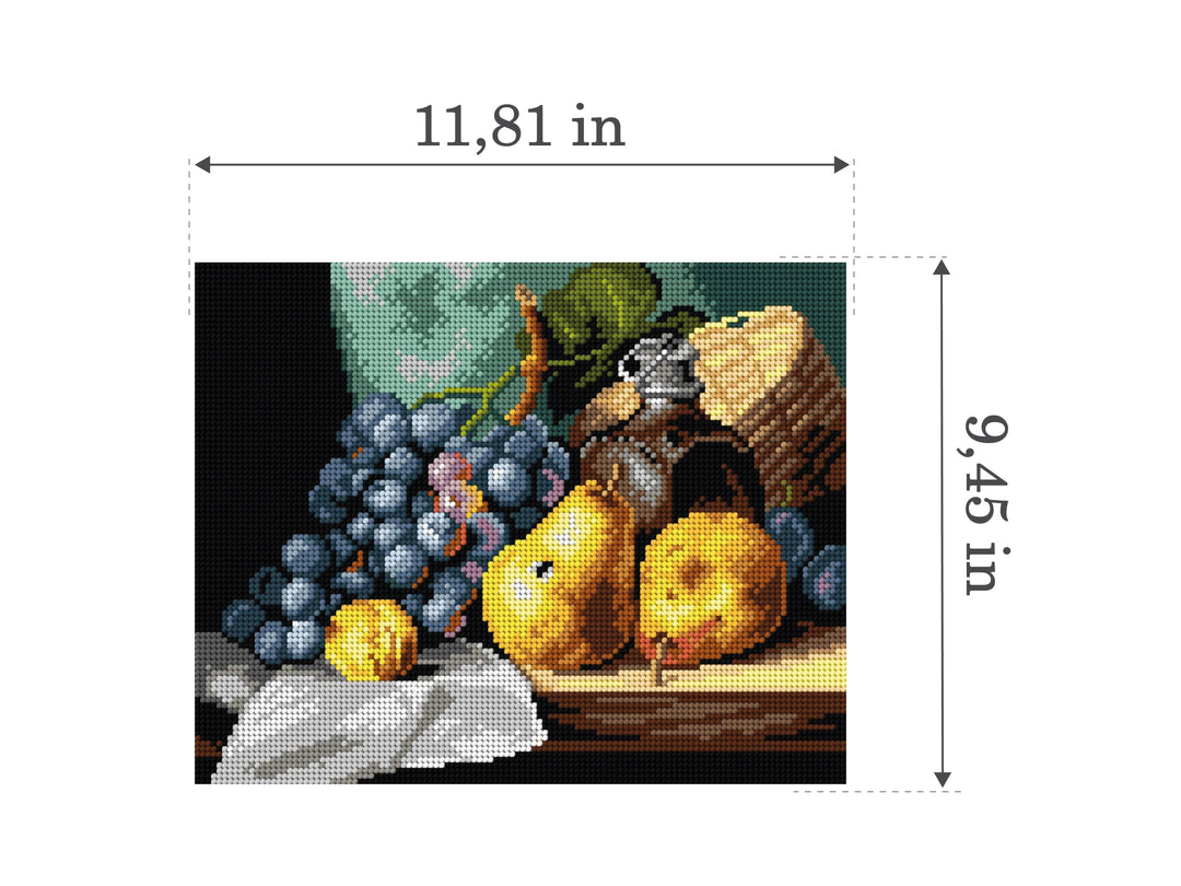 Needlepoint canvas for halfstitch without yarn after Edward Ladell - Still Life 3260H